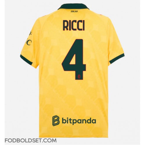 AC Milan Samuele Ricci #4 Tredjetrøje 2025-26 Kortærmet AC Milan Samuele Ricci #4 Tredjetrøje 2025-26 Kortærmet